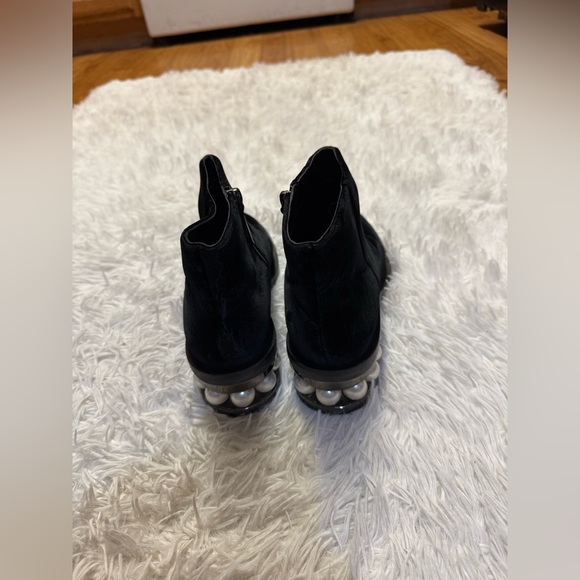 NICHOLAS KIRKWOOD Casati PEARL Black Suede Ankle BOOTS - Picture 10 of 16